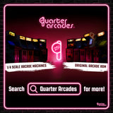 Numskull Quarter Arcades TMNT Turtles in Time Collector's Edition Mini Arcade - 1/4 Scale Authentic Wooden Replica, Original ROM, Rechargeable Battery & 3W Speakers for Retro Enthusiasts quarter arcades