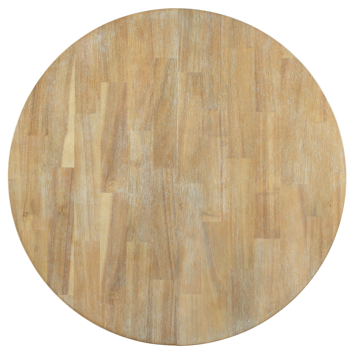 Quarte Farmhouse Round Extendable Dining Table with 16" Leaf Wood Kitchen Table Quarte