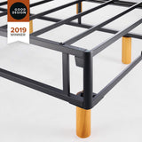 ZINUS GOOD DESIGN Award Winner Justina Metal Mattress Foundation, 16 Inch Platform Bed, No Box Spring Needed, Grey,King Zinus