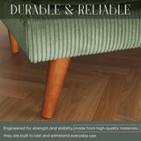 DreamDashio Futon Sofa Bed, 69 inch Futon Couch with Adjustable Backrest, Corduroy Convertible Sleeper Sofa Bed, Folding Sleeper Recliner for Apartment, Living Room, Office, Green DreamDashio