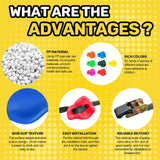 Just.smile Climbing Hold for Kids Outdoor-Ninja Tree Climbing Rocks 15 Pcs with 6 Ratchets-Climbing Grip Kits for Ninja Warrior Obstacle Course Just.smile