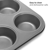 Ecolution Non-Stick Toaster Oven Bakeware Set 4-Piece, Carbon Steel, Easy to Clean and Perfect for Single Servings, Gray Ecolution