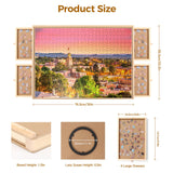 Panana Puzzle Locker 1000 Piece Puzzle Board with Drawers and Cover,30"x22" Portable Wooden Jigsaw Puzzle Table with 4 Drawers,Lazy Susan Spinning Puzzle Boards Birthday Gift (1000 pcs - Rotating) Panana