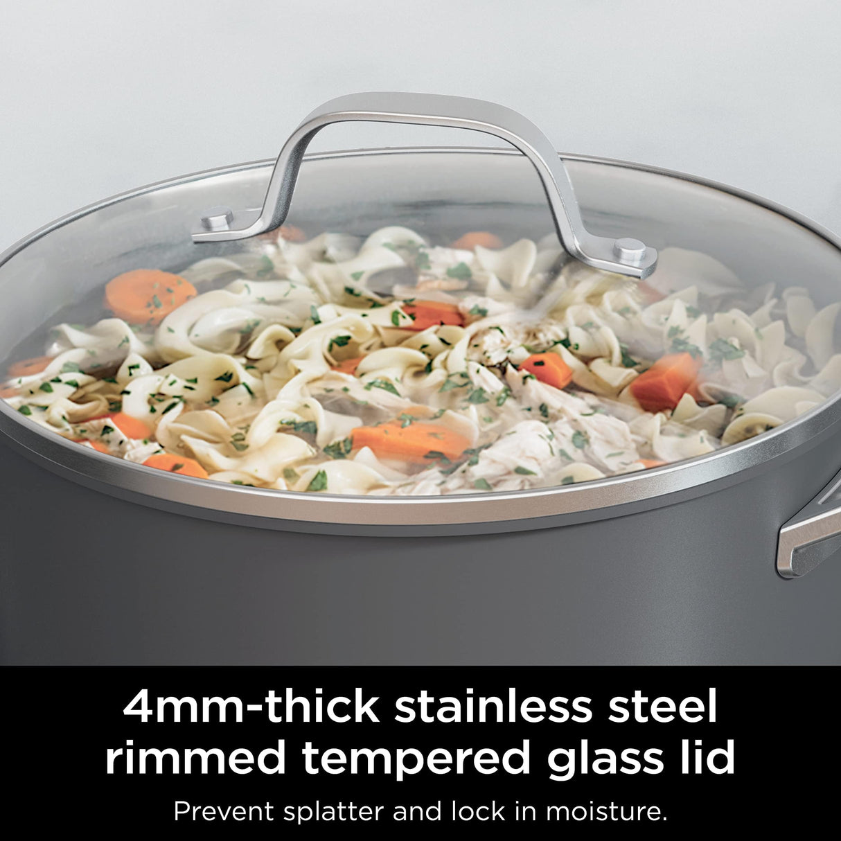 Ninja Pots and Pans Set Non Stick | Comfort Grip 10-Piece Cookware Set with NeverStick | Frying Pan, Sauce Pan With Lid, Stock Pot with Lid, Nonstick, Dishwasher Safe, Oven Safe to 400°F, CW69010 Ninja