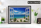 Bimkole 5D Diamond Painting Kits Beach Ocean Landscape, Full Drill Sky DIY Rhinestone Embroidery Set Paint with Diamonds Art by Number Kits Cross Stitch Home Wall Craft Decoration (12x16in) Bimkole