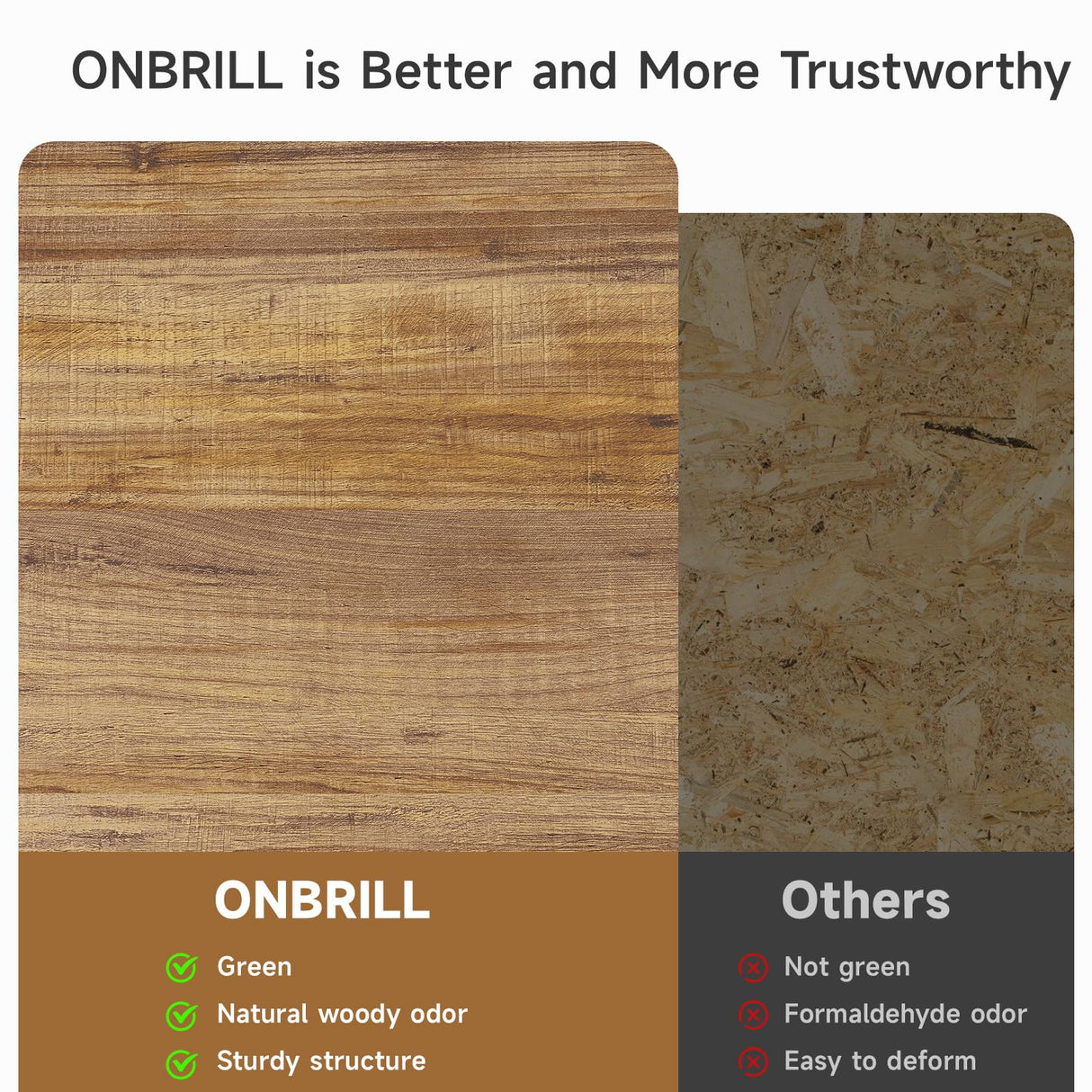 ONBRILL TV Stand for 55/60/65 Inch TV, LED Entertainment Center with Storage Cabinets and Adjustable Shelves, Mid Century Modern Wood TV Media Console for Living Room, Bedroom ONBRILL