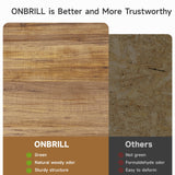 ONBRILL TV Stand for 55/60/65 Inch TV, LED Entertainment Center with Storage Cabinets and Adjustable Shelves, Mid Century Modern Wood TV Media Console for Living Room, Bedroom ONBRILL