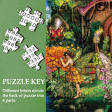 Flower Fairy Puzzle for Adults 1000 Pieces, Funny Mushroom Jigsaw Puzzle, Fantasy Colorful Butterfly Insect Puzzle BBOLDIN