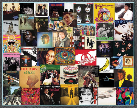 Majestic Value Brand 1000 Piece Jigsaw Puzzle Featuring Top Album Covers Throughout The Years Springbok