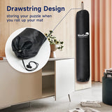 Sancallie 51“x34” Large Jigsaw Puzzle Mat Roll Up Mat- with 15 Glue Sheets, 6 PE Bags Jigroll to 2,000 Pieces with 6 Colorful Trays, Gift Box with Drawstring Bag, 3 Elastic Band, Hand Pump Sancallie