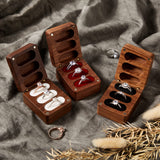 Ring Box Personalized for Wedding Ceremony Engagement Valentine's Day Birthday Customized Ring Bearer Box Walnut Wooden Ring Box Engrave Your Text Roycraft
