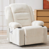 Hicosit Power Recliner Chair,Electric Reclining Chair for Adults,Adjustable Home Theater Seating Lounge,Recliners for Living Room,Bedroom with Charging Ports,Stripe White Hicosit