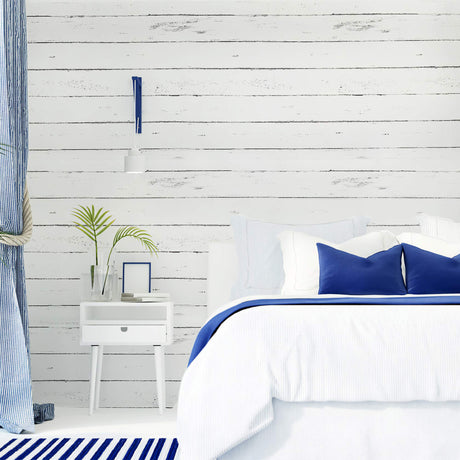 Ohmywor 17.71x393.7 Wood Wallpaper Peel and Stick Wallpaper Black and White Wood Grain Wall Paper Self-Adhesive Shiplap Contact Paper Removable Vintage Wood Panel for Countertop Bedroom Kitchen Ohmywor