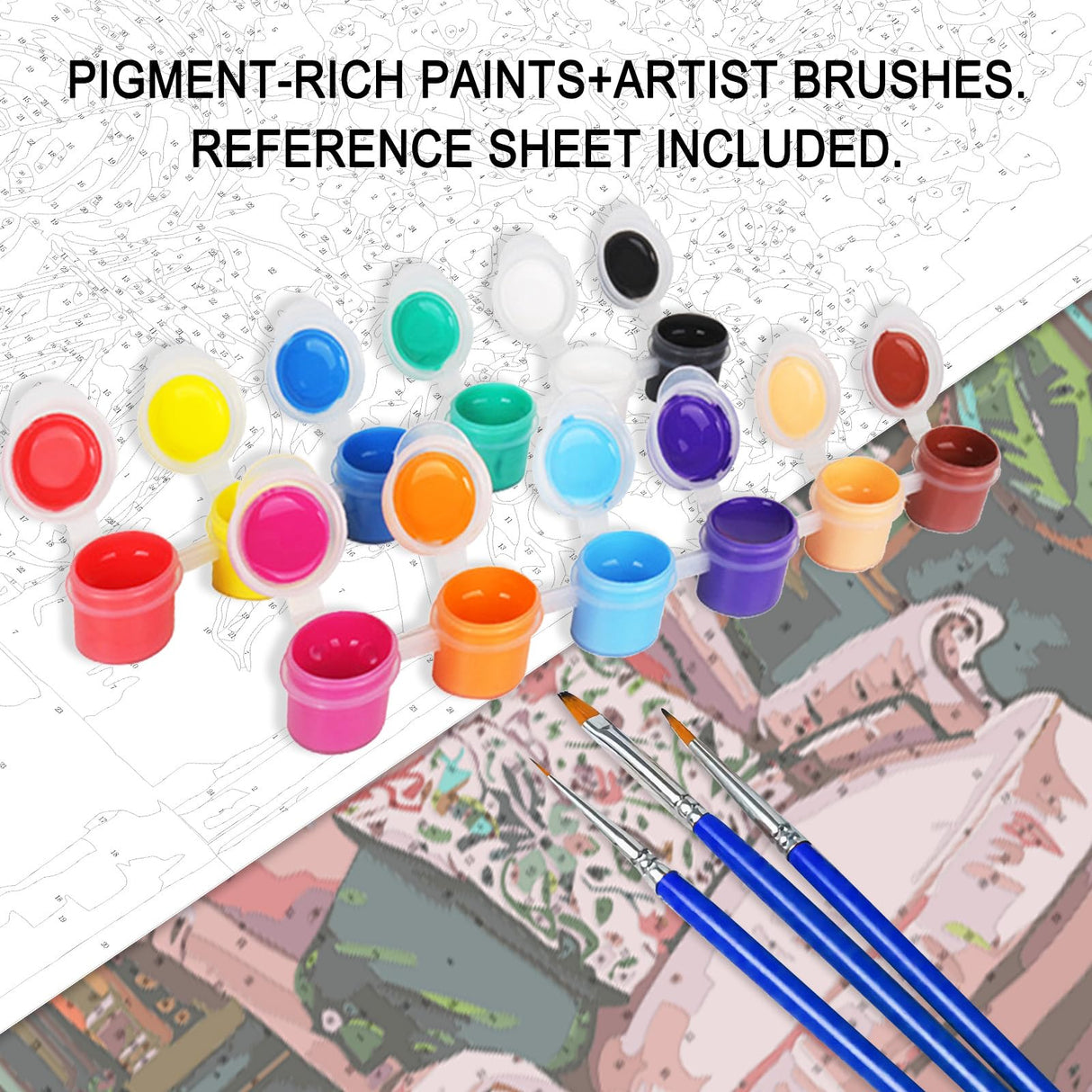 Relaxing Spa Dog Paint by Number for Adults Beginner and Kids Funny Cute Puppy Bubble Bath Paint by Number Kit on Canvas Pictures for Home Wall Decoration Drawings Gifts 16x20 Inch (Frameless) Aihonmin