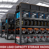 PMKES 65" W Garage Shelving Heavy Duty, Adjustable 5 Tier Metal Shelves, Commercial Metal Shelf Rack, Industrial Shelving PMKES