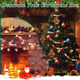 ROADPLUM 320 PCS Christmas Wooden Beads with Jute Twine, 16mm Wooden Christmas Beads in 11 Styles, Wooden Craft Beads with Holes for Christmas Party Holiday Decoration and Bracelet Making ROADPLUM