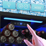 Tehanld Beverage Fridge, Mini Fridge With Glass Door, Beverage Cooler Refrigerator, Wine Drink Beer Fridge, Adjustable Shelves & Digital Temperature Display Tehanld