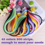 TUPARKA 19 Pcs Paper Quilling Kits 45 Colors 900 Strips Quilling Art Paper DIY Craft TUPARKA
