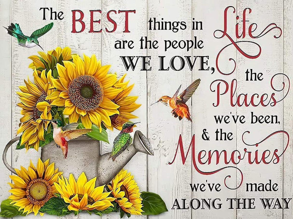 Sunflower Diamond Painting Kits for Adults - Inspirational Diamond Art Kits for Adults Beginner, DIY Full Drill Diamond Dots Paintings with Diamonds 5D Gem Art and Crafts for Adults Home Wall Decor HOIYLDS