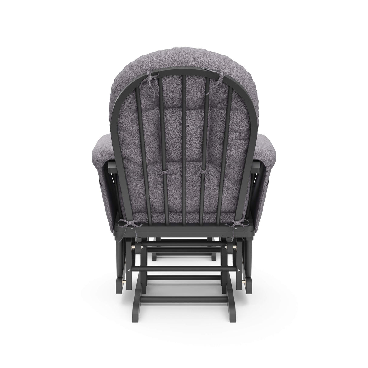 Storkcraft Premium Hoop Glider and Ottoman (Gray with Gray Swirl) – Padded Cushions with Storage Pocket, Smooth Rocking Motion, Easy to Assemble, Solid Hardwood Base Storkcraft