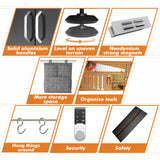 METALTIGER Metal Storage Cabinet with Digital Lock | Garage Storage Cabinet | Pegboard | 71" Lockable Tool Cabinet | Locking Cabinets (Black) METALTIGER