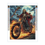 YOUSHIHA Motorcycle Skeleton Man Diamond Painting Kits for Adults,Vehicle Diamond Painting Art Kit for Adult,5D Gem Diamond Art Painting for Relatives and Friends Home Wall Decor Gifts 12x16 Inch YOUSHIHA