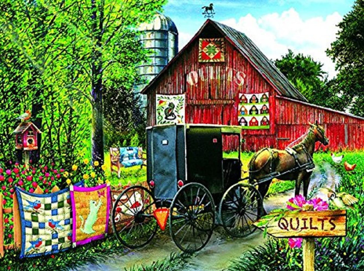 SUNSOUT INC - Amish Quilt Sale - 1000 pc Jigsaw Puzzle by Artist: Tom Wood - Finished Size 20" x 27" - MPN# 28822 SunsOut
