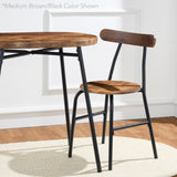 Best Choice Products 3-Piece Modern Oval Dining Table Set, Small Kitchen Dinette w/ 2 Chairs, Metal Frame, Curved Backrests - Dark Brown/Black Best Choice Products