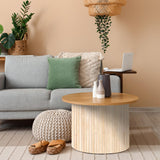 Art3d 48 x 96 Inch Natural Bamboo Wall Panel for Interior Wall Decor, Flexible Pole Wrap Wainscoting Wall Cladding Paneling for Living Room, Bedroom, Office, Kitchen Island, Light-carbonized Art3d