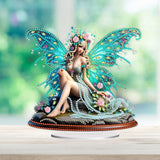 DoxQcs DIY 5D Easter Bunny Egg Diamond Art Painting Ornaments Kits, Crystal Rhinestones Diamond Art Desktop Ornament for Desktop Ornaments (Single Side Dot Diamond)-#27-Butterfly Fairy DoxQcs