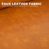 gkxjtzo 74" Faux Leather Futon Sofa Bed Small Space Sleeper Couch, Adjustable Backrest, Mid-Century Modern Loveseat for Living Room, Bedroom, Apartment(Brown) gkxjtzo