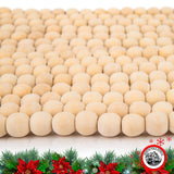 9 Foot Natural Wood Bead Christmas Garland | Wooden Christmas Tree Garland Perfect for Rustic Natural Country Farmhouse Trees | Garland Christmas Decorations for Indoor Use NorthPoleXpress