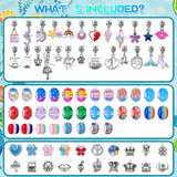 VICTLOV Charm Bracelet Making Kit, DIY Craft for Girls, Unicorn/Mermaid Crafts Gifts Set for Arts and Crafts for Girls Teens Ages 5-12 VICTLOV
