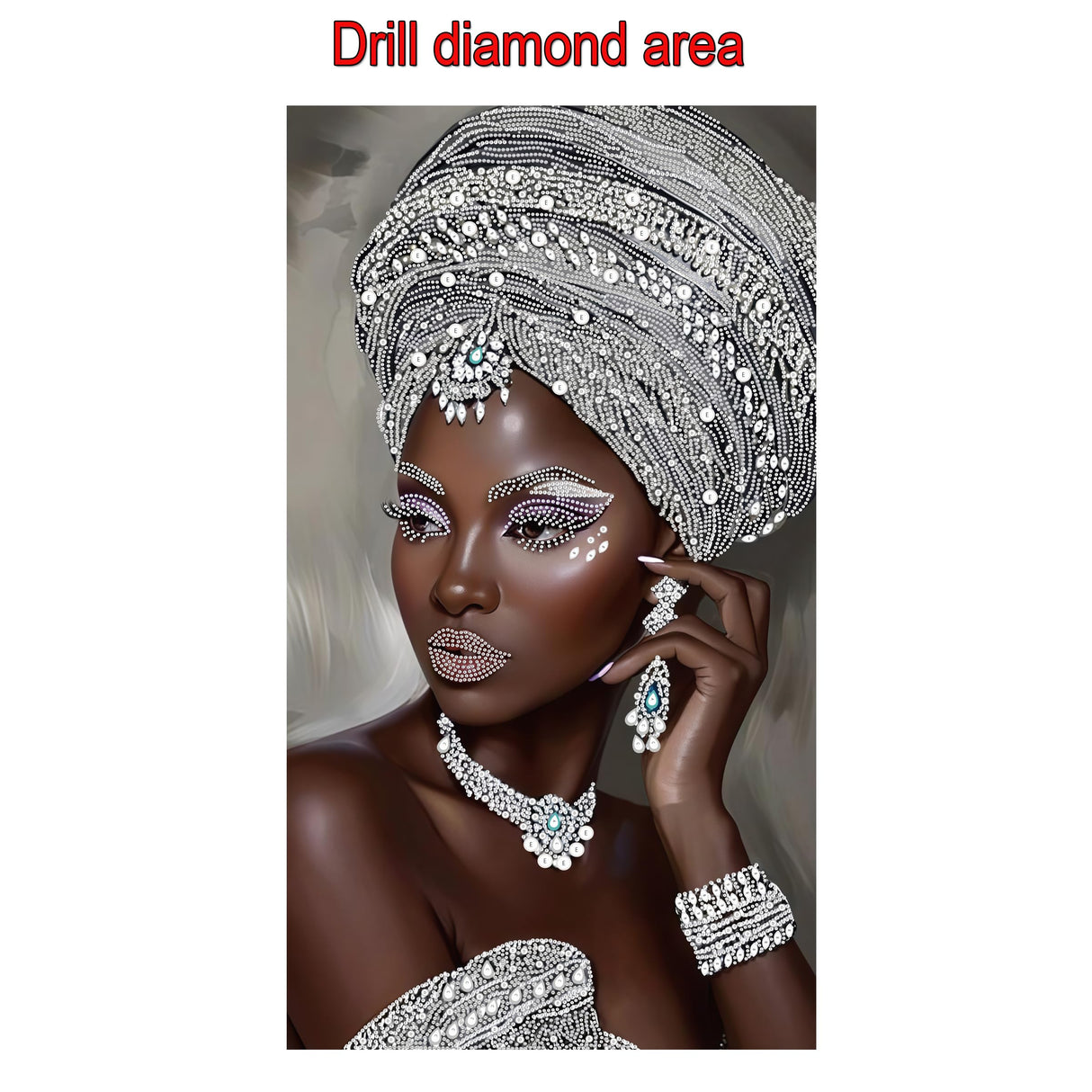 KUFWKEY African Diamond Art Kits for Adults,Partial 5D DIY Diamond Painting kit for Beginners,Special Shaped Diamond Art,Sparkling gem Art,Diamond dots,Mosaic Kits,Home Decor,Large Size 16X28 inch KUFWKEY
