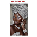 KUFWKEY African Diamond Art Kits for Adults,Partial 5D DIY Diamond Painting kit for Beginners,Special Shaped Diamond Art,Sparkling gem Art,Diamond dots,Mosaic Kits,Home Decor,Large Size 16X28 inch KUFWKEY