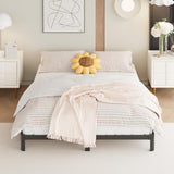 Yicensen 9 Inch Queen Bed Frame Rounded Corner Legs No Box Spring Needed, Heavy Duty Metal Queen Size Platform Bed Frame, Easy Assembly, Noise Free, Black Yicensen