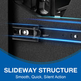 Mutak Gun Safe for Handgun, Slider Biometric Pistol Safe, 4 Ways Quick Access with APP/Fingerprint/PIN Code/KEY, Single Gun Safe for Nightstand Bedside Home,Wall, Dresser Mutak