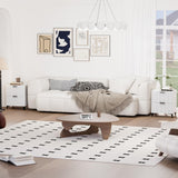 Royal Windsor Fluted Nightstand Set of 2 with 2 Drawers, Side End Table, Small Accent Storage Cabinet,Modern Night Stand Bedside Table for Bedroom,White Royal Windsor