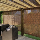 Natural Hand-Woven Bamboo Roller Shades for Indoor and Outdoor Privacy QHDPKU