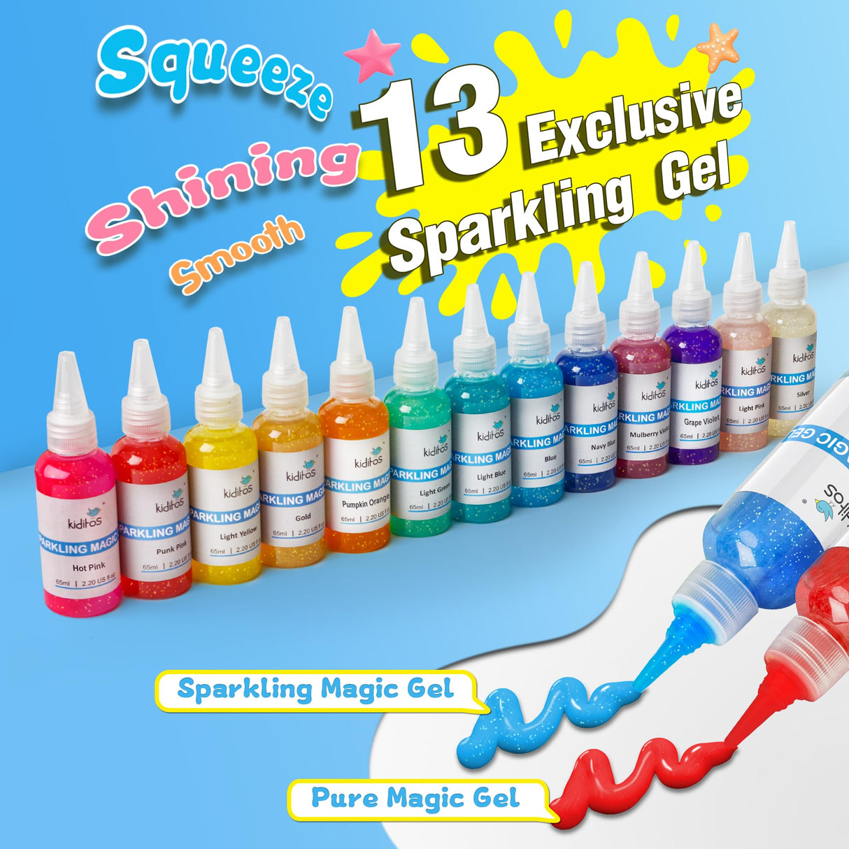 Kiditos Magic Water Elf Toy Kit, Aqua Fairy Water Gel Kit-25 Magic Gesl&20 Molds–Make Your Own Water Pets & Squishy Toys–Fun Summer DIY Craft Kit, Birthday Gifts & Party Favors for Kids Ages 3+ Kiditos