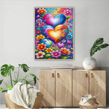 JFYHAB Love Diamond Painting Kits for Adults, Flower 5D Diamond Art Kits for Beginner DIY Full Drill Diamond Dots Crystal Craft Kits Gem Art for Home Wall Decor Gifts 11.8x15.7 inch JFYHAB