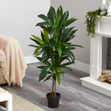 Nearly Natural 48" Dracaena Silk Plant (Real Touch) Green Nearly Natural