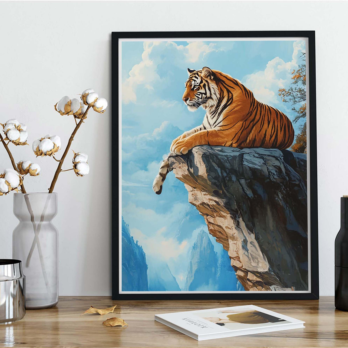 Kaliosy 5D Diamond Art Kits for Adults Tiger by Number Kits, Diamond Painting Art Animal DIY Full Drill Crystal Craft Cross Stitch Embroidery Decoration (12x16 inch) 30x40 cm Kaliosy