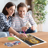 NEWENMO Buddha Diamonds Painting Kits for Adults Beginner, DIY 5D Flowers Diamond Art Paint with Round Diamonds, Full Drill Diamonds Art Painting Kit Perfect for Home Wall Decor 12x16 Inch NEWENMO