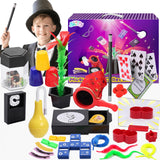 Skirfy Magic Kit-75+ Magic Tricks for Kids Age 6-8,Perfect Magic Toys for Kids,Featuring with Floating Vase,Double Magic Bag,Magic Mirror-Great Birthday Gifts for Boys Girls Skirfy