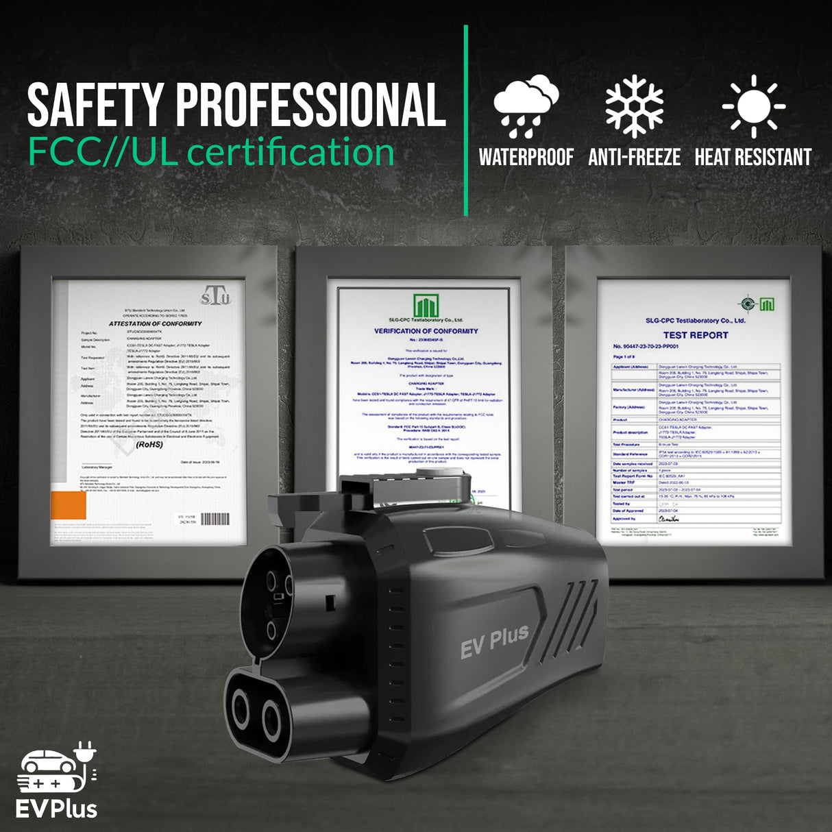 EV Plus Tesla Supercharger to CCS1 Adapter - 500A 1000V Fast Charging | NACS to CCS Converter for Mercedes, Ford, GM, Rivian, Nissan, Volvo and More EVs EV Plus