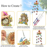 Ginfonr Wind Chimes Diamond Art Kit for Adults, 3D Suncatchers Christmas DIY Craft Kit with Crystal Pendant Hanging Ornaments, Acrylic Windcatcher for Patio, Backyard, Indoor & Outdoor Decor Ginfonr