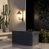 Decksplore 80 Gallon Outdoor Storage Box Waterproof Lockable Resin Deck Box Large, Patio Storage Bin for Pool Accessories Cushion Furniture, Garden Tools, UV-Resistant Outside Delivery Black Decksplore