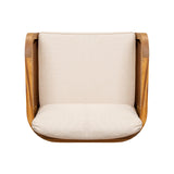 Christopher Knight Home Tilden 3-Piece Patio Furniture Set, 4-Seater Acacia Wood Outdoor Patio Sectional Furniture Set, Garden Wicker Loveseat and Accent Chair Set with Removable Cushions, Teak+Beige Christopher Knight Home