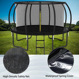 Liyarya 12FT/14FT Trampoline for Kids/Adults - Outdoor Recreational Trampoline with Enclosure Net, Curved Poles, Ladder, Heavy Duty, Anti-Rust Coating, ASTM Approved Liyarya